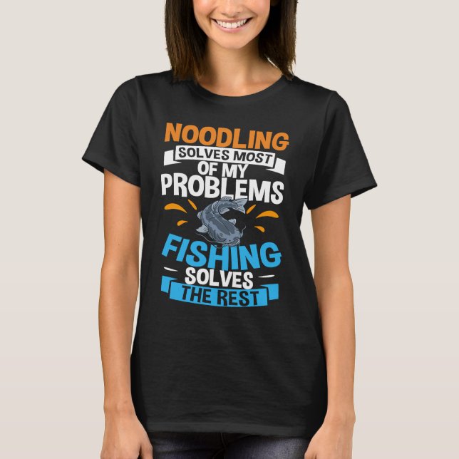 Noodling Catfish Fishing Flathead Catfish Noodle T-Shirt (Vorderseite)