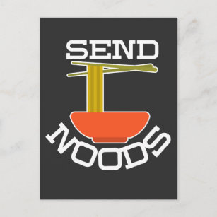 Noods senden - Noodle Lover Asian Food Puff Postkarte