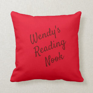 Nook Cushion lesen, lebendig rot Kissen