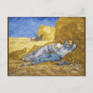 Noon - Erholung aus der Arbeit (nach Millet) Postkarte
