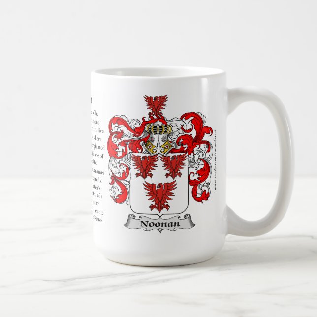 Noonan, der Ursprung, die Bedeutung und das Wappen Kaffeetasse (Rechts)