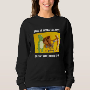 Nooo die Links Meme komisch Ironic Dumb Progressiv Sweatshirt