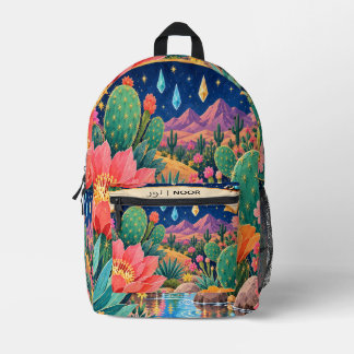 Noor’s Magischer Wüstengarten-Rucksack Bedruckter Rucksack