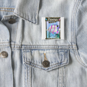 Noosa Australien Vintage-Reiseposter Button