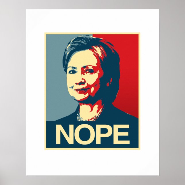NOPE - Anti-Hillary Poster - - Anti-Hillary - (Vorne)