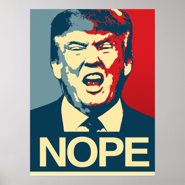 NOPE - Anti-Trump-Poster - Anti-Trump - Poster (Vorne)