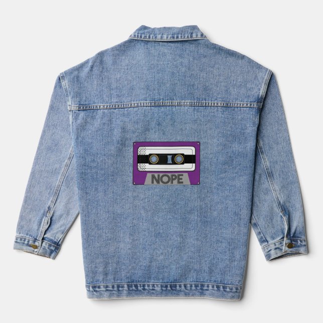 Nope Asexué Pride Rainbow Retro Ace LGBTQ MIxtape (Verso)