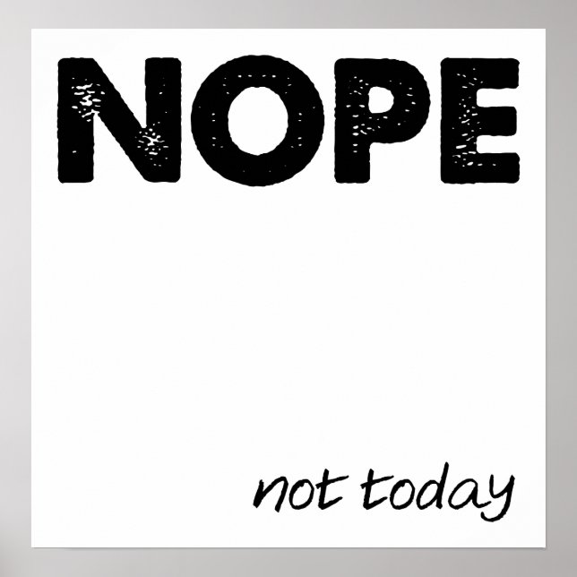 Nope Funny Poster (Vorne)