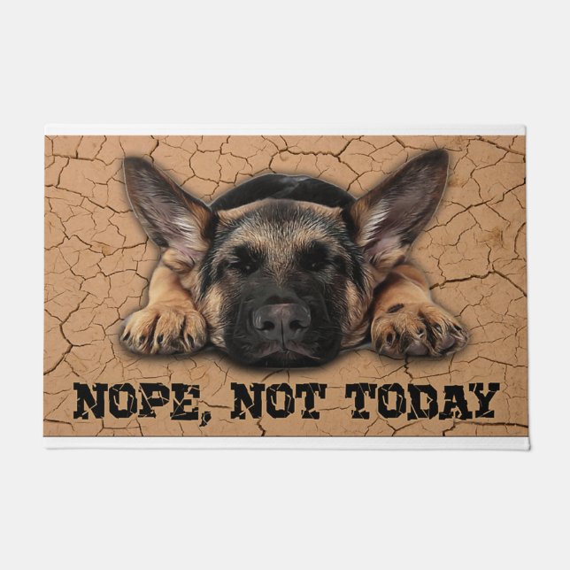 Nope, heute nicht, Hund Lover, willkommen zu Fußmatte (Vorderseite)