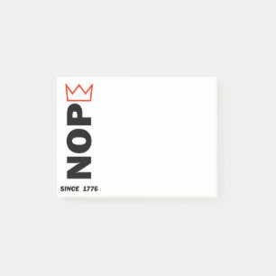 NOPE. Keine Könige. Post-it Klebezettel