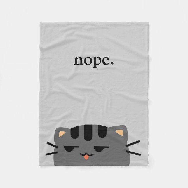 Nope Kitty Fleecedecke (Vorderseite)