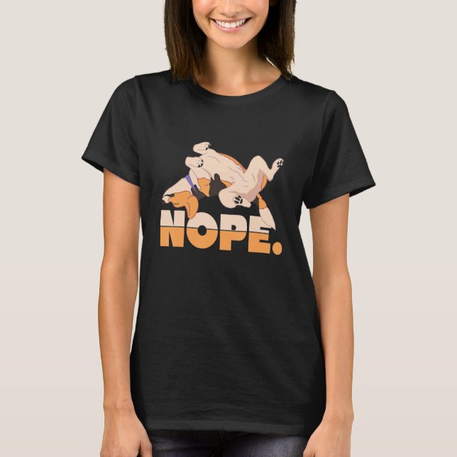 Nope Lazy Beagle Dog T-Shirt (Vorderseite)