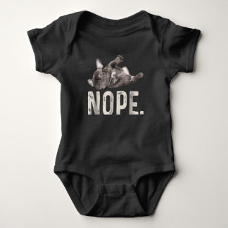 Nope Lazy French Bulldog Lover Gift Baby Strampler