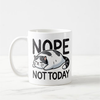 Nope nicht heute lustige Coole Niedliche Schwarz-W Kaffeetasse