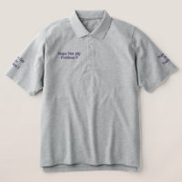Nope nicht mein Problem, bestickt Polo-Shirt.