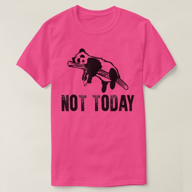 Nope Not Funny Lazy Panda T-Shirt (Design vorne)