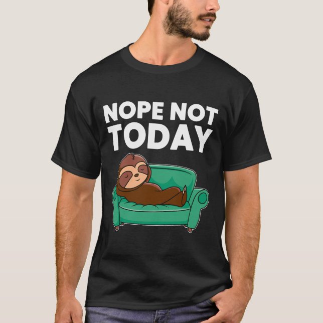 Nope Not Funny Sleeping Sloop Angepasst Scoop T-Shirt (Vorderseite)
