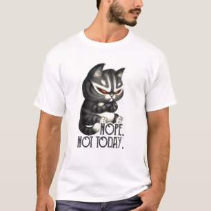 Nope not now Funny Lazy Cat Männer Frauen Mama Ki T-Shirt
