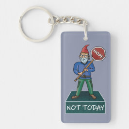 Nope Not Today Grumpy Gnome Schlüsselanhänger
