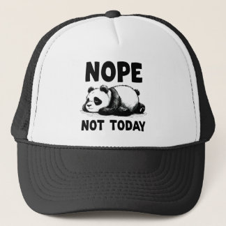 Nope Not Today Panda Bear Trucker Hat Truckerkappe