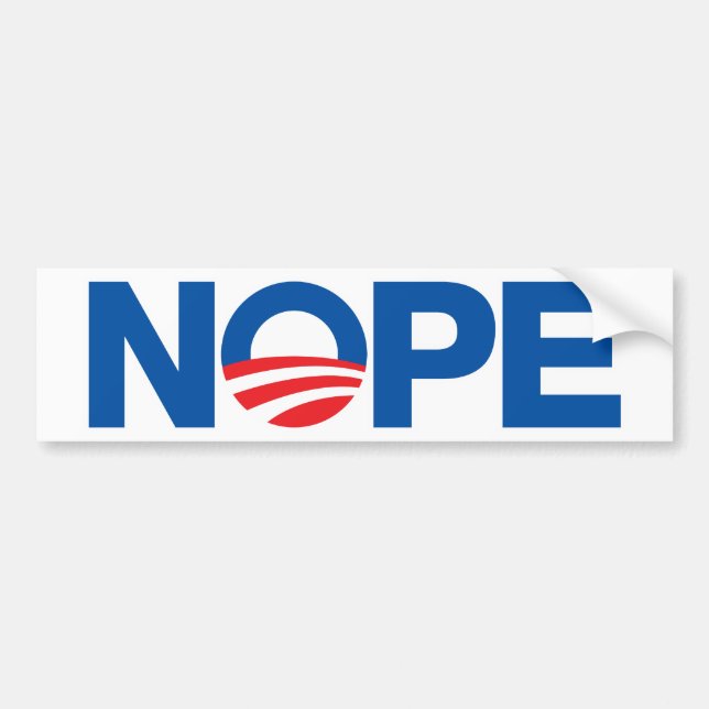 Nope Obama Autoaufkleber (Vorne)