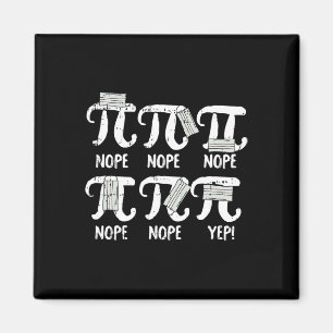 Nope Pi Day Funny Face Mask Teacher Student Quark Magnet