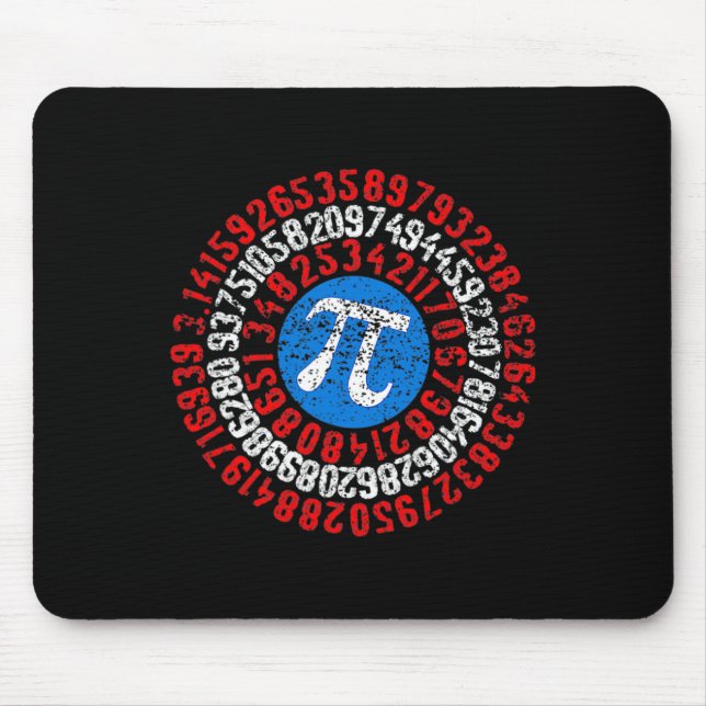 Nope Pi Day Funny Face Mask Teacher Student Quark Mousepad (Vorne)