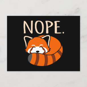 Nope Red Pandas Niedlich Pet Animal Panda Lover Gr Postkarte
