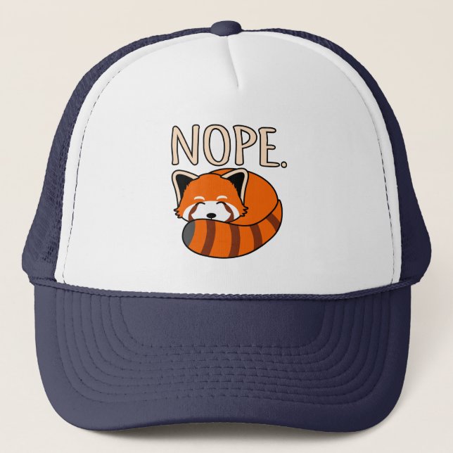 Nope Red Pandas Niedlich Pet Animal Panda Lover Gr Truckerkappe (Vorderseite)