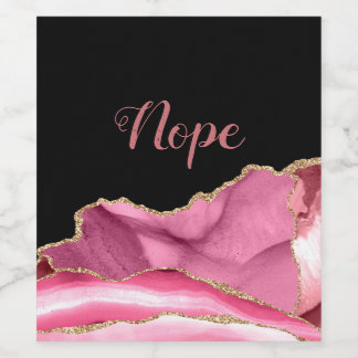 Nope Shabby Chic Weinetikett
