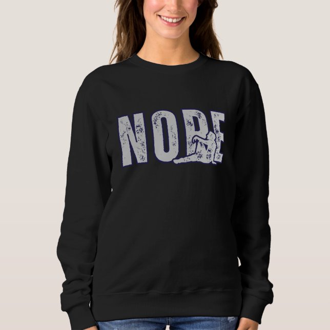NOPE Sweatshirt – Minimal Funny Mood Pullover (Vorderseite)