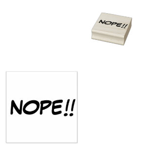 "NOPE"-Tinte-Briefmarke Gummistempel