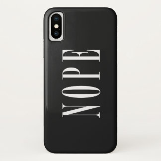 Nope weißer Text-Telefon-Kasten Case-Mate iPhone Hülle