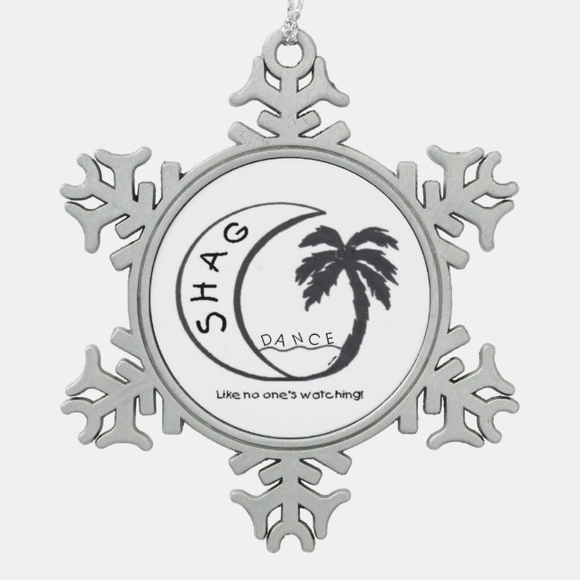 Noppe-Tanz-Verzierung Schneeflocken Zinn-Ornament (Vorderseite)