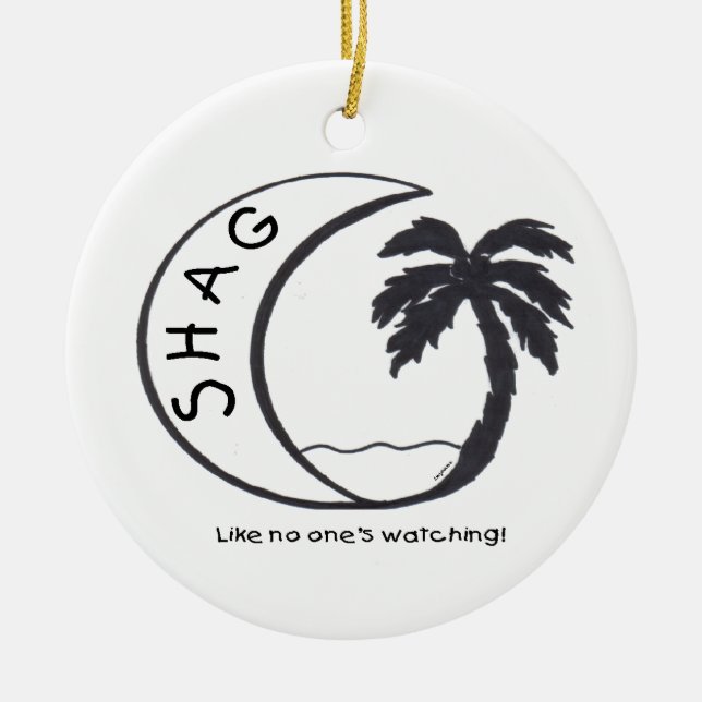 NOPPE (wie aufpassenden niemanden!) Keramik Ornament (Vorne)