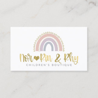 Nor Rin & Rhy Boutique - Nicht bearbeitbare Vorlag Visitenkarte