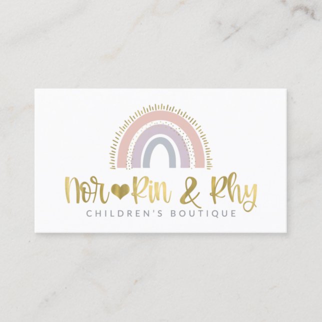 Nor Rin & Rhy Boutique - Nicht bearbeitbare Vorlag Visitenkarte (Vorderseite)