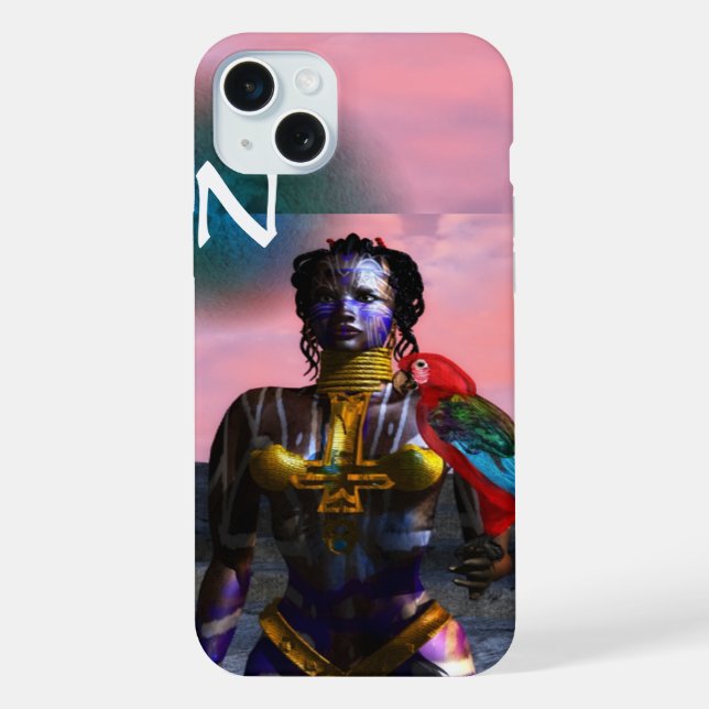NORA CYBER-KRIEGER MONOGRAMM iPhone 15 PLUS HÜLLE (Rückseite)