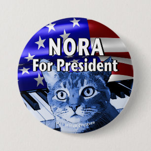 Nora für Präsidenten Button In Blue #3
