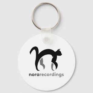 nora recordings Logo Quadrat weiß キーホルダー Schlüsselanhänger
