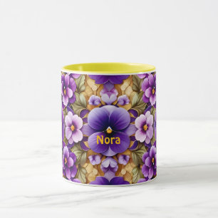 NORA ~ STIEFMMÜTTERCHEN ~ Lila Schattierungen ~ Tasse
