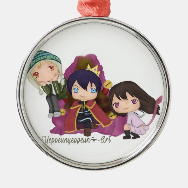 Noragami ~ Yato Hiyori Yukine Silbernes Ornament (Vorne)