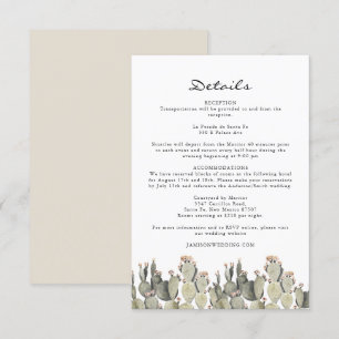 Norah - Bohemische Details-Karte mit prickly pear  Einladung