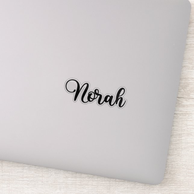 Norah Name - Handgeschriebene Kalligrafie Aufkleber (Detail)