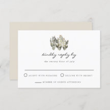 Norah - Prickly Pear Cactus Bohemisch RSVP Card