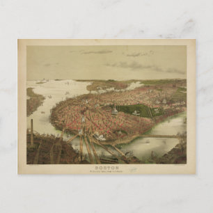 Nord-Boston Massachusetts 1877 von John Bachmann Postkarte