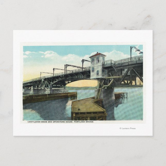 Nord-Brücke verbindet Lewiston und Auburn Postkarte (Vorderseite)
