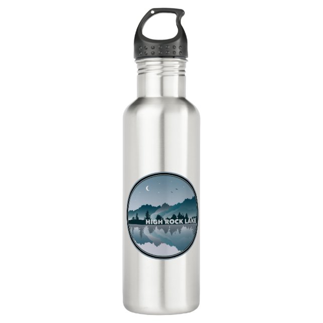 Nord-Carolina-Reflektion Edelstahlflasche (Vorderseite)