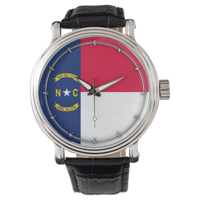 Nord-Carolina-Staatsflagge Armbanduhr (Vorderseite)