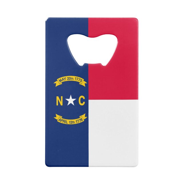 Nord-Carolina-Staatsflagge Kreditkartenflaschenöffner (Rückseite)